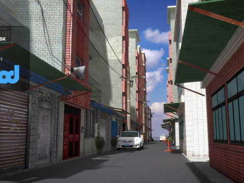 Tw Street Alley 3D Model