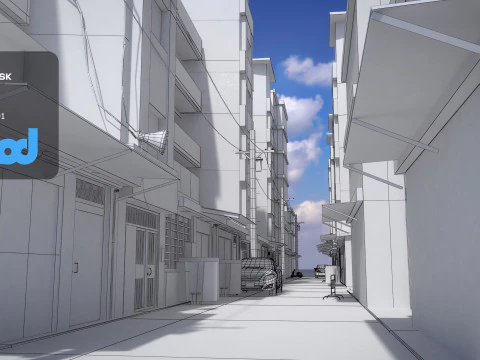 Tw Street Alley 3D Model
