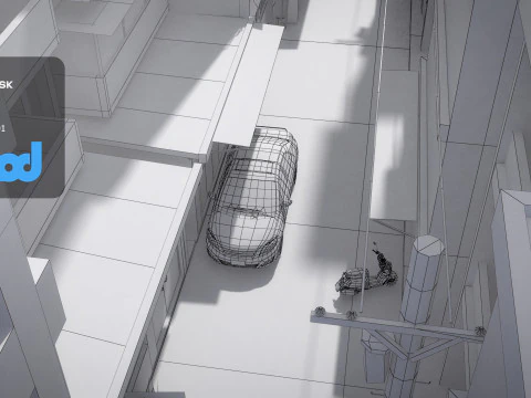 Tw Street Alley 3D Model