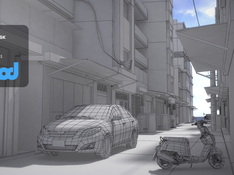 Tw Street Alley 3D 모델