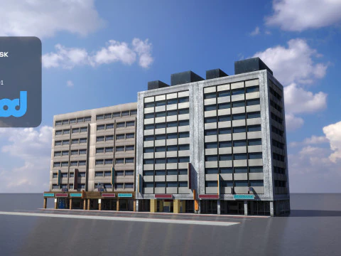 Casa de empe&ntilde;o de la calle TW Modelo 3D