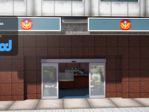 Tw Street Police Station 03 Modelo 3D