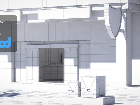 Tw Street Police Station 03 Modelo 3D