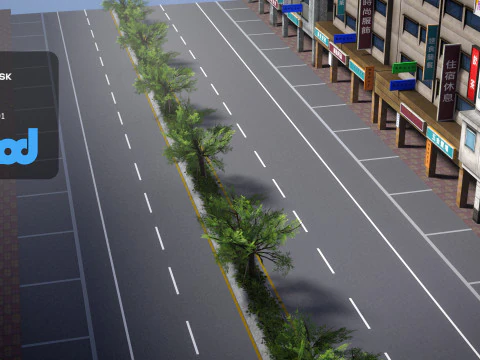 Tw Street Parking 02 3D Model