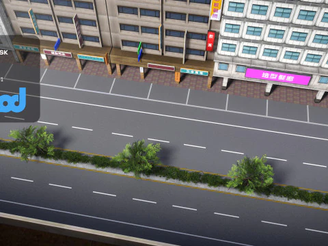 Tw Street Parking 02 3D Model
