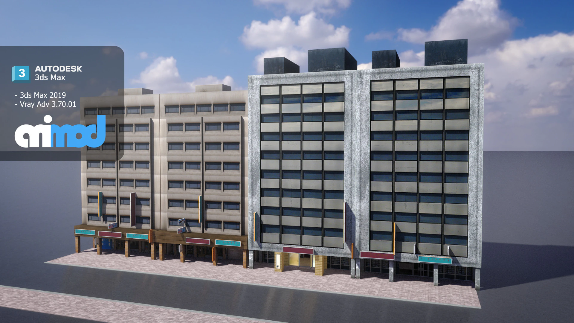 TW Street Clinic 3D Model .c4d .max .obj .3ds .fbx .stl .blend 