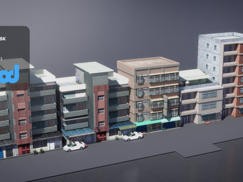 TW Street Alley Apartment 3Dモデル