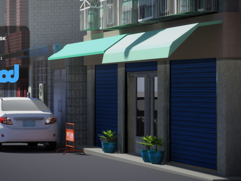 TW Street Alley Apartment 3D Модель
