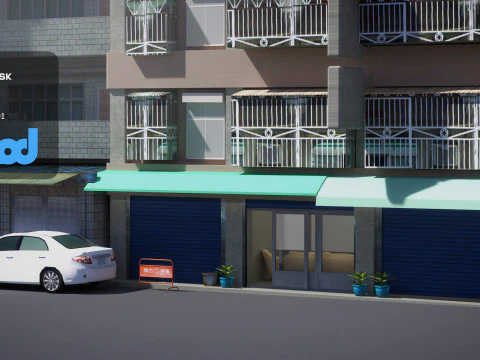 TW Street Alley Apartment 3D Model