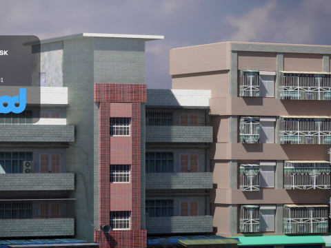 TW Street Alley Apartment 3D Модель