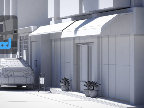 TW Street Alley Apartment 3D Модель