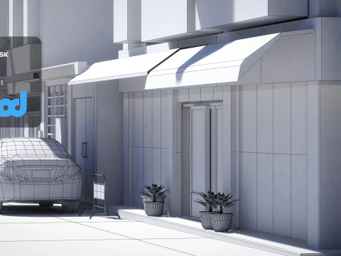 TW Street Alley Apartment 3D Model