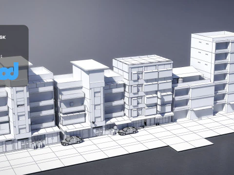 TW Street Alley Apartment 3D Model