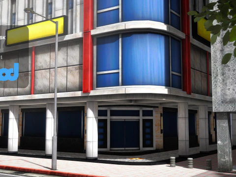 Tw Street Dual Lanes 01 3D Model