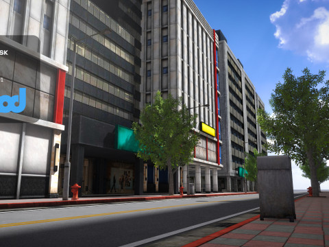 Tw Street Dual Lanes 01 Model 3D