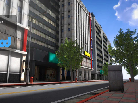 Tw Street Dual Lanes 01 3D Model
