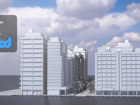 Tw Street Dual Lanes 01 3D Model