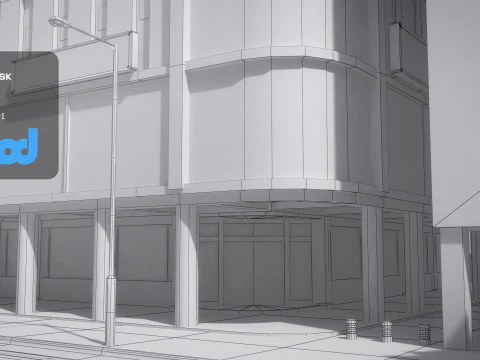 Tw Street Dual Lanes 01 3D Model