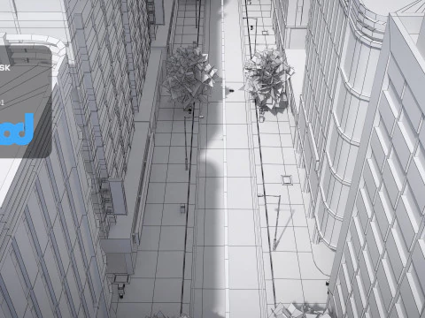 Tw Street Dual Lanes 01 3D Model