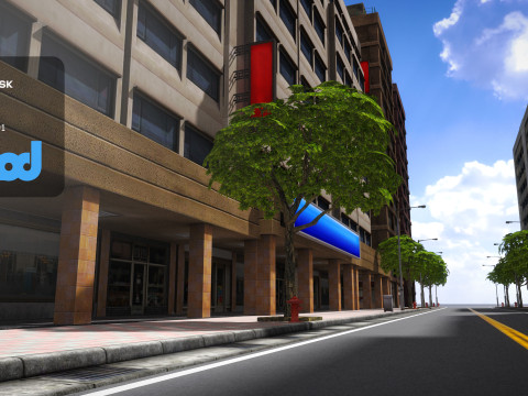 TW Street Dual Lanes 02 3D 模型