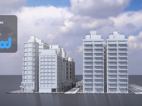 TW Street Dual Lanes 02 3D Model