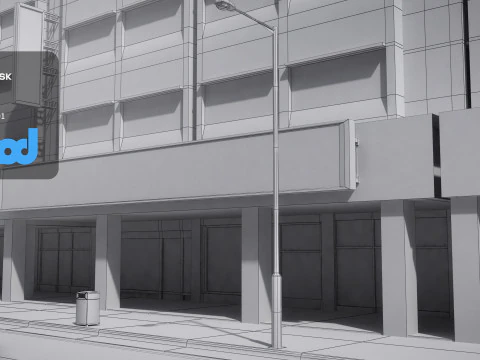 TW Street Dual Lanes 02 3D Model