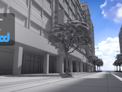 TW Street Dual Lanes 02 3D 模型