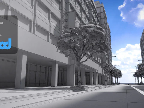 TW Street Dual Lanes 02 3D Model