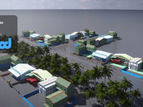 TW Street T Пересечение 04 3D Модель