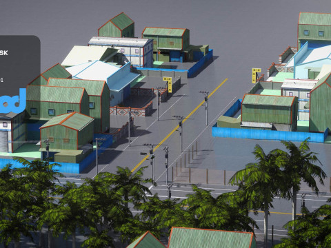 TW Street T Intersection 04 Modèle 3D