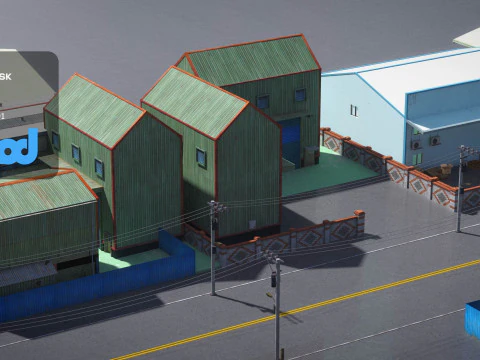 TW Street T Intersection 04 3D Model