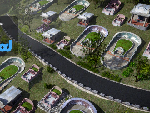 Две могилы 01 3D Модель