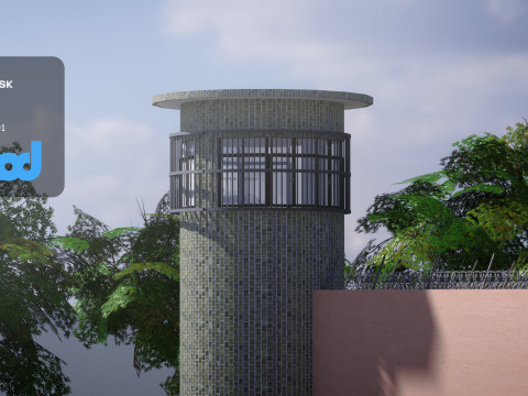Tw Jail Wall 3D Model