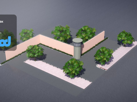 Tw Jail Wall 3D Model
