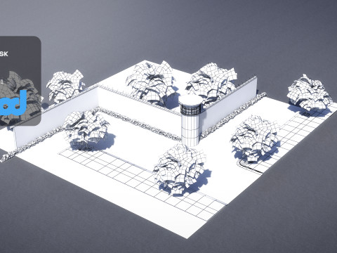Tw Jail Wall 3D Model