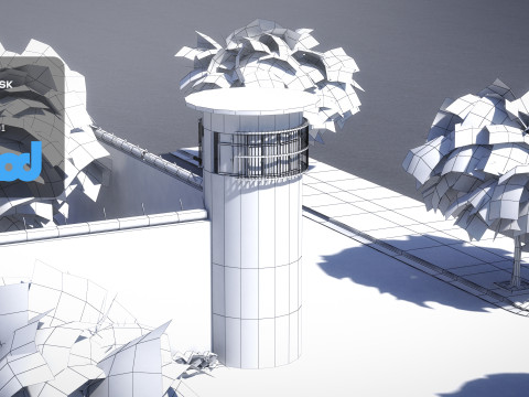 Tw Jail Wall 3D Model