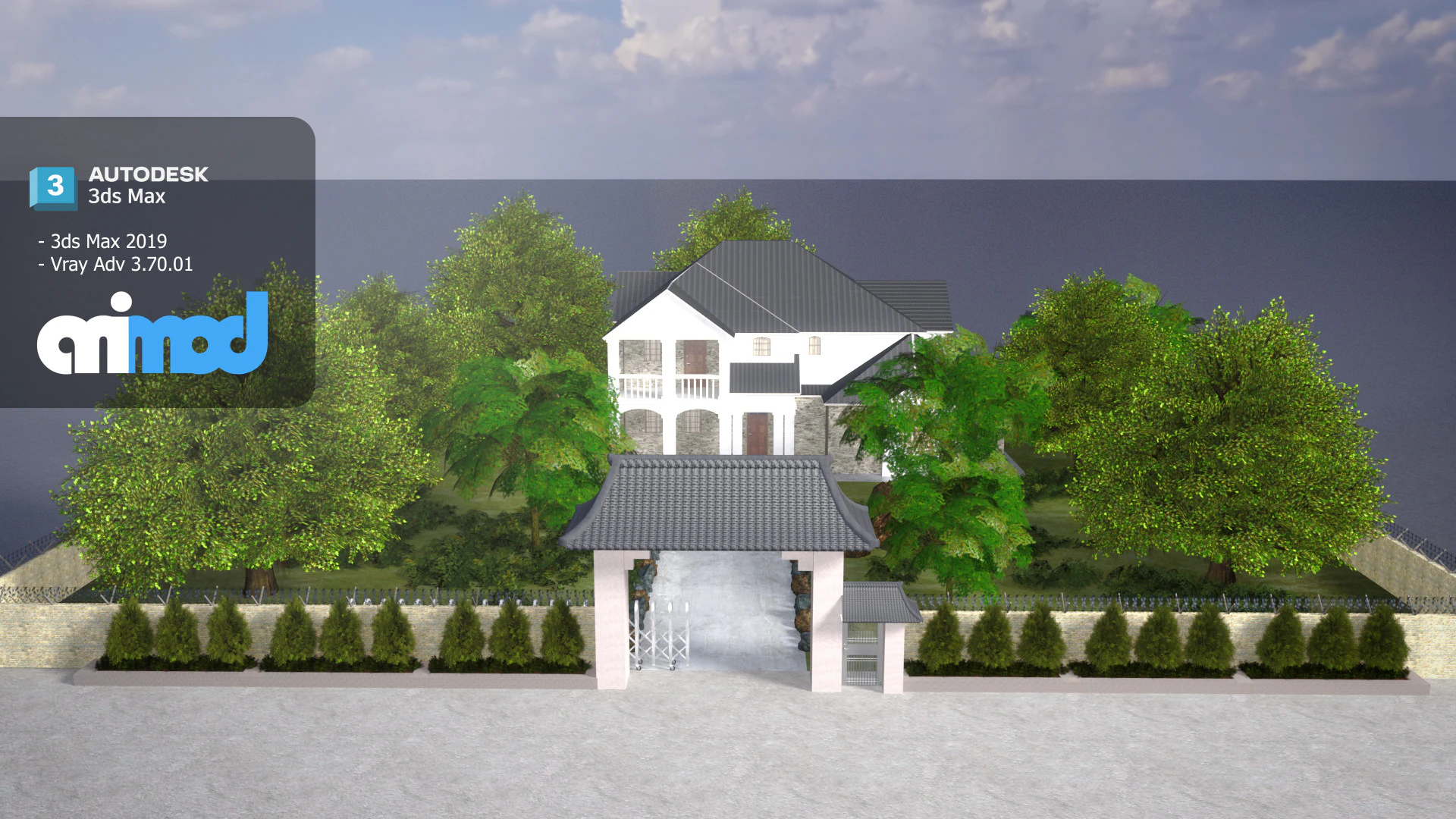 Tw House 006 3D Model .c4d .max .obj .3ds .fbx .stl .blend