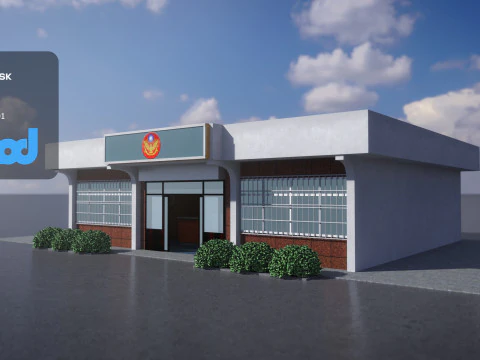 Полицейский участок 01 3D Модель