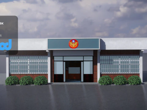 Police Station 01 3D Model