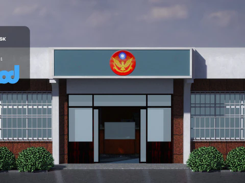 Police Station 01 3D Model