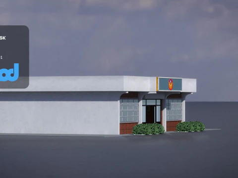 Police Station 01 3D Model
