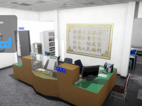 Два полицейского участка 03 3D Модель