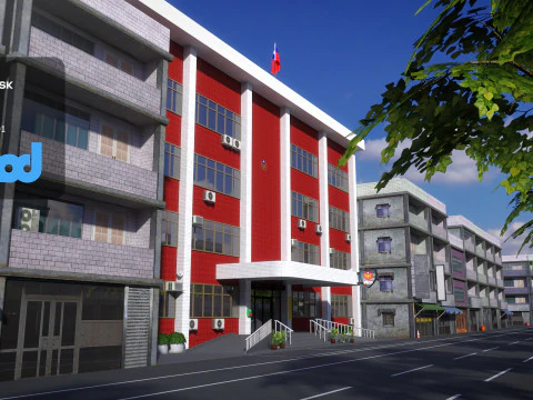 Два полицейского участка 02 3D Модель