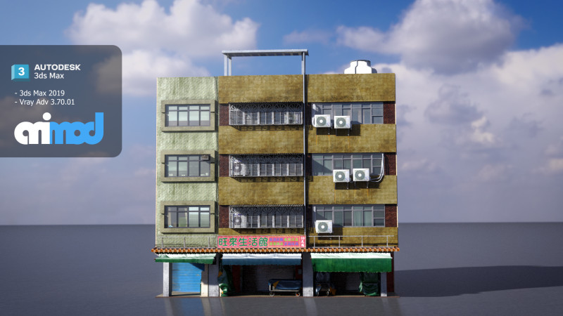 RaoheBuilding 02 3Dモデル .c4d .max .obj .3ds .fbx .stl .blend 