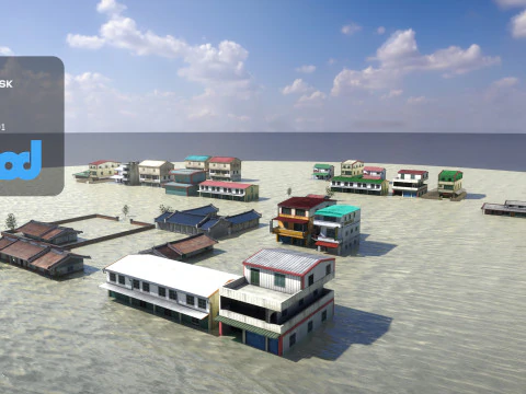 Наводнение Цзядун 3D Модель