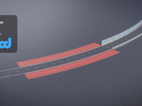 TW Street Dual Lanes 03 3D Model