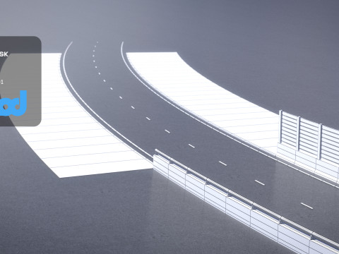 TW Street Dual Lanes 03 3D मॉडल