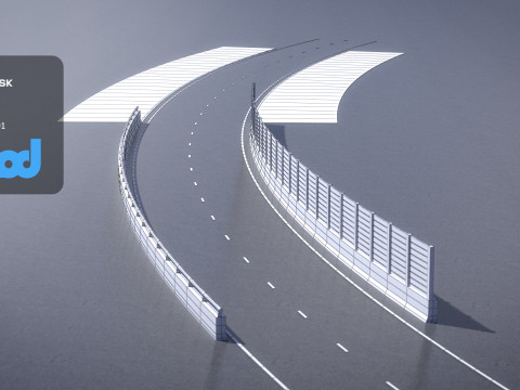 TW Street Dual Lanes 03 3D मॉडल