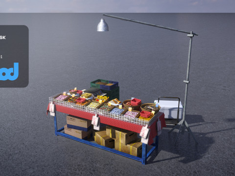 Raohe Candy Vendors 3D Модель