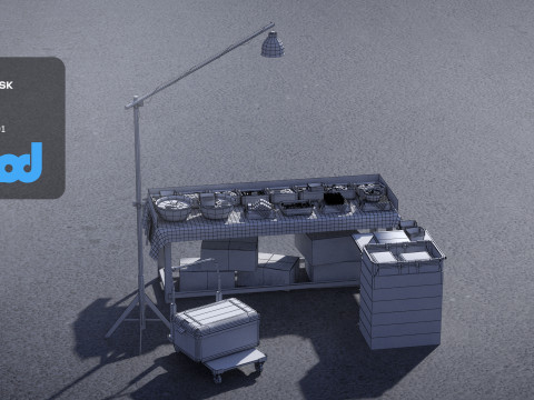 Raohe Candy Vendors 3D Model